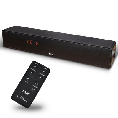 ZVOX Dialogue Clarifying Sound Bar - Patented Hearing Technology, AccuVoice TV Sound Bar with 12 Levels of Voice Boost, 17" Home Theater TV Speakers, Ideal for Smart TVs - AV157 Black