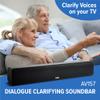 ZVOX Dialogue Clarifying Sound Bar - Patented Hearing Technology, AccuVoice TV Sound Bar with 12 Levels of Voice Boost, 17" Home Theater TV Speakers, Ideal for Smart TVs - AV157 Black view 3