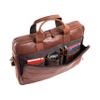 KomalC 16 Inch Leather briefcases Laptop Messenger Bags for Men and Women Best Office Satchel Bag (Tan) view 2
