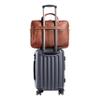 KomalC 16 Inch Leather briefcases Laptop Messenger Bags for Men and Women Best Office Satchel Bag (Tan) view 4