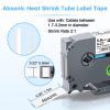 Absonic 3-Pack Hse211 5.8mm Black on White Label Tape Compatible for Brother Hse-211 Hs-211 Hs211 P Touch Heat Shrink Tubing Tape Hse Label 1/4 inch for PT-D220 PT-D210 PT-E500 PT-E300 PT-E550W view 2