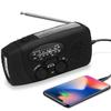 2000mAh NOAA Emergency Weather Radio, Portable Hand Crank Solar Powered AM/FM Radio, Rechargeable Phone Charger with LED Flashlight & SOS Alarm for Hurricane Earthquake Home Outdoor Survival view 1