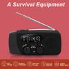 2000mAh NOAA Emergency Weather Radio, Portable Hand Crank Solar Powered AM/FM Radio, Rechargeable Phone Charger with LED Flashlight & SOS Alarm for Hurricane Earthquake Home Outdoor Survival view 4