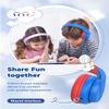 iClever Kids Headphones for School Travel, Safe Volume Limited, HD Mic Stereo Sound Over-Ear Girls Boys Headphones for Kid, FunShare Foldable 3.5mm Wired for iPad Computer, HS19 view 3