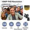 Electype HD Webcam with Microphone,1080P HD Webcam with Privacy Cover and Tripod, Auto Focus Plug and Play USB Computer Camera for Laptop/PC/Mac, Online Studying,Video Calling and Conferencing view 2
