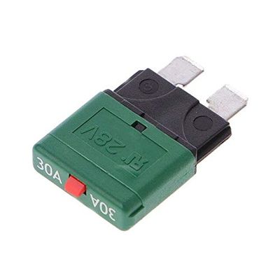 Davitu Cables, Adapters & Sockets - 1pcs Circuit Breaker Blades Fuse 28V Resettable 5-30A Brass Alloy Automotive M8617 - (Color Name: 30A)