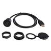 Davitu Cables, Adapters & Sockets - 2m HDMI Car Mount Male to Female Extension Cable Truck Boat Motocycle Dashboard Flush Mount With Mounting Pane - (Color Name: Black) view 1