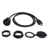 Davitu Cables, Adapters & Sockets - 2m HDMI Car Mount Male to Female Extension Cable Truck Boat Motocycle Dashboard Flush Mount With Mounting Pane - (Color Name: Black) view 2