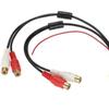 Davitu Cables, Adapters & Sockets - Dewtreetali Mini 6 Pin ISO Adapter Aux Line Out Cabel 4 RCA Plug for VW Seat Skoda VDO Audi Ford Subwoofer view 1