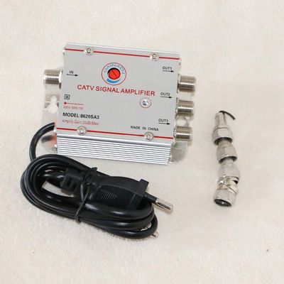 Davitu Cables, Adapters & Sockets - 3 Way 20db CATV TV Antenna Signal Amplifier Booster Splitter (Eueope Plug)