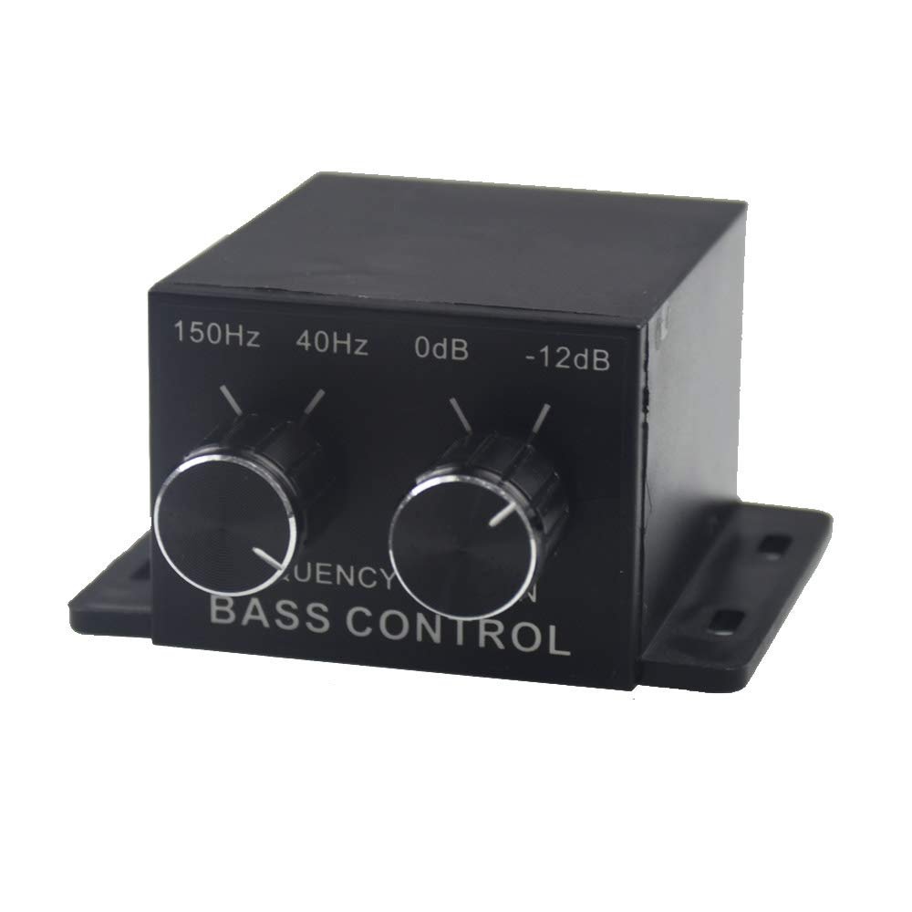 Davitu Cables, Adapters & Sockets - Car 2 RCA Bass Control Gain Adjust Audio Adjuster Amplifier Speaker Controller Adjustable