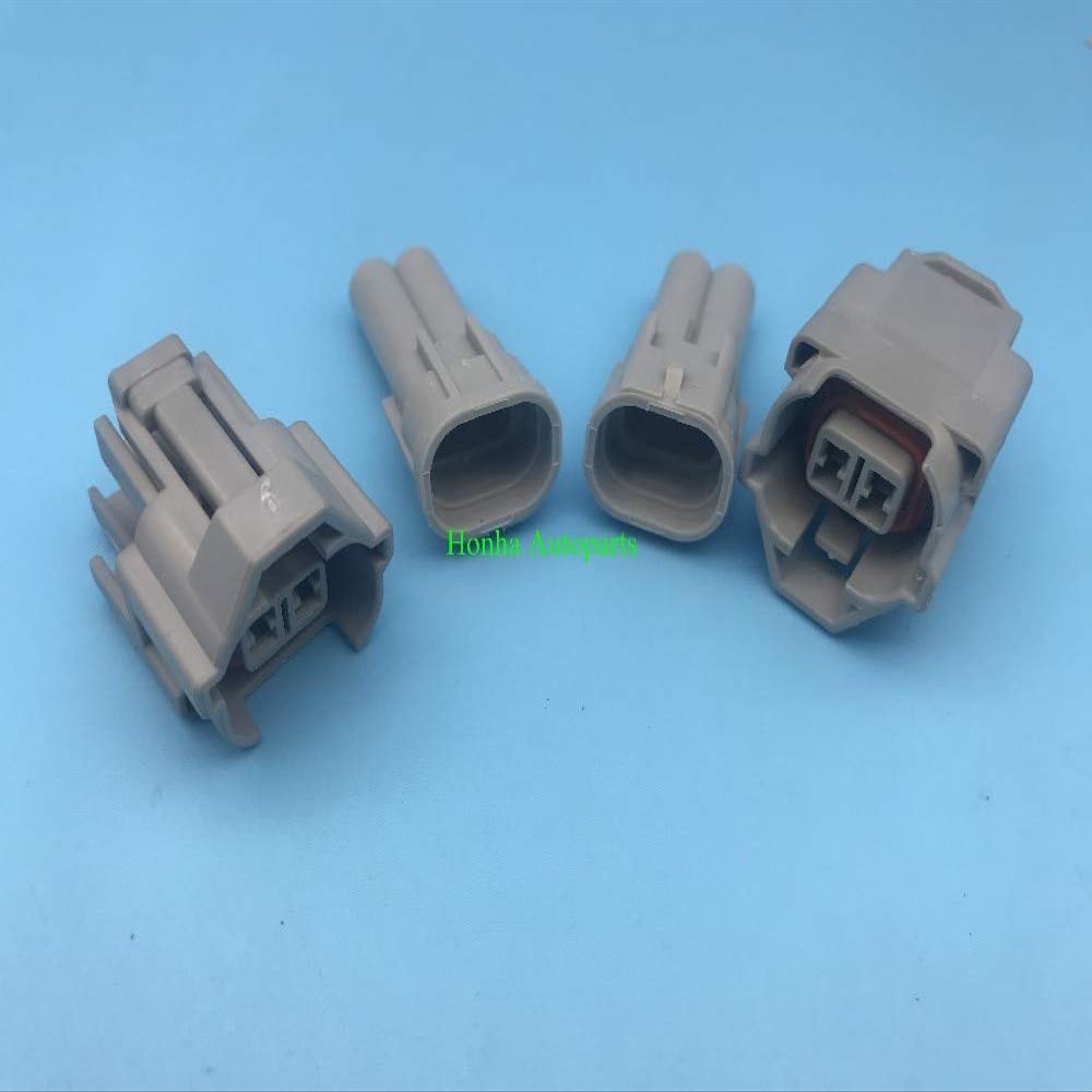 Davitu Cables, Adapters & Sockets - 2 Pin/Way Female and Male Fuel Injector Plug Automotive Electrical Connector For Santana 3000 Subaru 6189-0060 - (Color Name: 50 sets)
