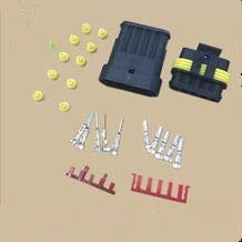 Davitu Cables, Adapters & Sockets - 100pcs/lot 282107-1 282089-1 Tyco TE 5 Pin/Way Superseal male and female auto sealed wire harness Connector Plug