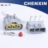 Davitu Cables, Adapters & Sockets - Grey 3pin car waterproof auto wiring harness connector(6.3) male and female automobile fan socket plug QLW-A-3F-B QLW-A-3F-GR QLW - (Color Name: 5set) view 1
