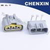 Davitu Cables, Adapters & Sockets - Grey 3pin car waterproof auto wiring harness connector(6.3) male and female automobile fan socket plug QLW-A-3F-B QLW-A-3F-GR QLW - (Color Name: 5set) view 2