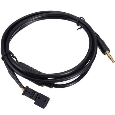 Davitu Cables, Adapters & Sockets - For BMW BM54 E39 E38 E46 E53 X5 New 3.5mm 3 Pin Female Black AUX Audio Input Kit Adapter Music Cable Wire
