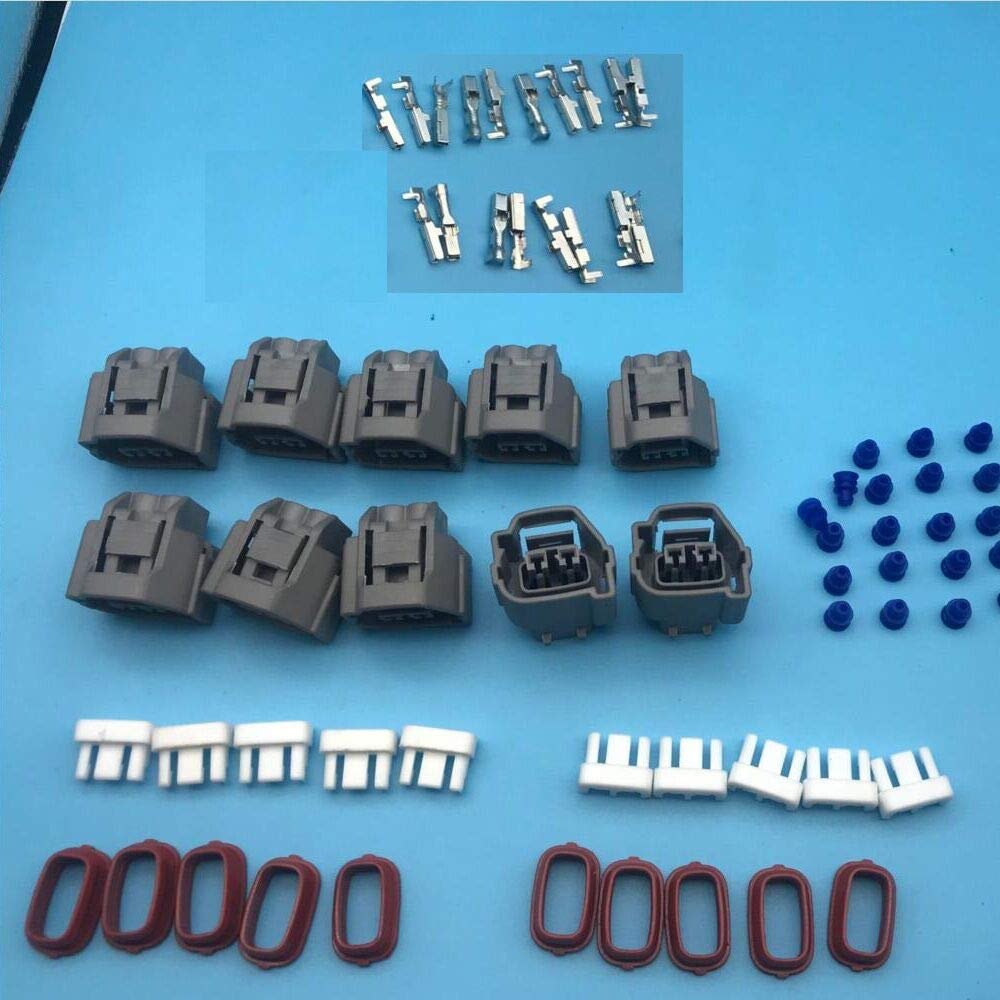 Davitu Cables, Adapters & Sockets - 5/10/20/50/100 pcs iing 10 pcs/lots 2 Way/Pin Ignition Coil Plug Socket Female Connector for Hyundai 7283-7020-10 - (Color Name: 20)