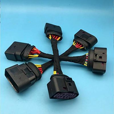 Davitu Cables, Adapters & Sockets - 1 pcs 14 10 Pin male and female connector Headlamp Headlight Connector Adapter B7 B6 1J0 973 737/1J0 973 835 - (Color Name: 1 pcs)