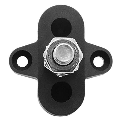 Davitu Cables, Adapters & Sockets - New DC 48V Car Bus Bar Power Terminal Block Auto RV Boat Heavy Duty M8 Positive Power Distribution Stud Terminal With Screws - (Color Name: Black)