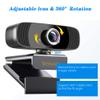 1080P USB Webcam with Microphone, Full HD Webcam for Laptop and Desktop - Video Calling and Recording PC Webcam for Streaming, 360 Degree Rotatable view 4