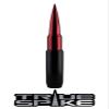 TRUE SPIKE 9 inch BLACK RED TIP PENETRATOR FAT BULLET ANTENNA with ANTI-THEFT + COPPER COIL in Heavy Gauge CNC Machined Billet Aluminum Short Compatible with GMC SIERRA 1500 2500 3500 view 1
