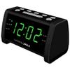 HANNLOMAX HX-138CR Alarm Clock Radio, PLL AM/FM Radio with Preset Stations, 1.4" Green LED Display, Dual Alarm, AC Operation only. (Black) view 1