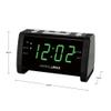 HANNLOMAX HX-138CR Alarm Clock Radio, PLL AM/FM Radio with Preset Stations, 1.4" Green LED Display, Dual Alarm, AC Operation only. (Black) view 3