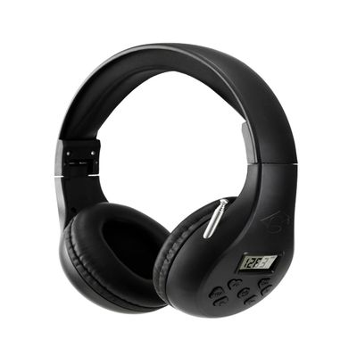 ZOOFEED Portable Personal FM Radio Headphones with Best Reception, Wireless Headset FM Radio Ear Muffs for Walking, Jogging Powered by 2 AA Batteries(Not Included) -Black