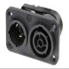 NEUTRIK NAC3PX-TOP MAINS CHASSIS IN-OUTLET CBC TOP; PRODUCT RANGE:POWERCON TRUE1 SERIES; GENDER:PLUG, RECEPTACLE; VOLTAGE RATING:250VAC; CURRENT RATING:20A; CONNECTOR MOUNTING:PANEL MOUNT; CONTACT TER view 1