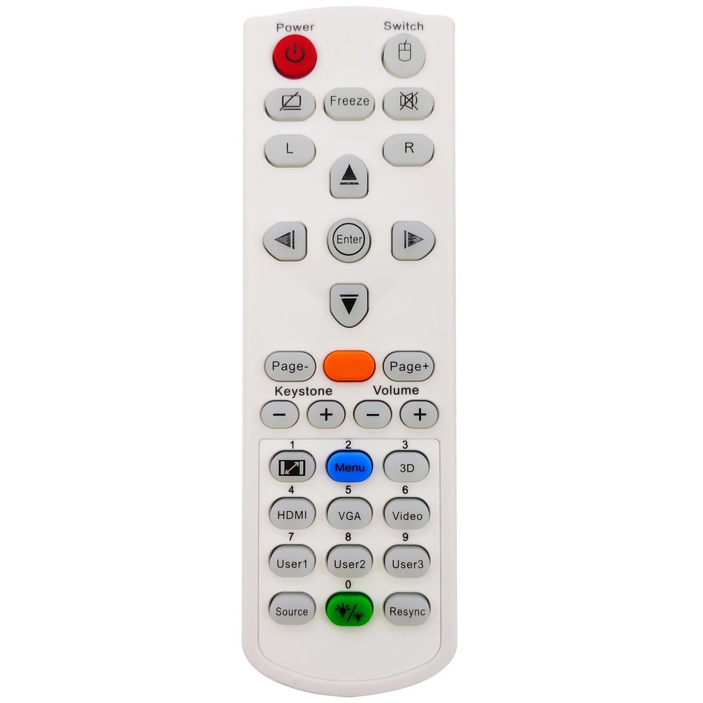 INTECHING BR-5080C Projector Remote Control for Optoma 4K550, EH415e, EH415ST, W319UST, W320UST, W330UST, W331, W341, W345, W355, W412, W416, W512, WU334, WU336, WU416, X345, X355, X412, X416, ZH403