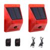 ChunHee Solar Motion Sensor Alarm Outdoor,Solar Alarm Motion Detector with Sound, 129db Sound Security Siren IP65 Waterproof Protected for Villa, Chicken coop, Farm, Yard, 2 Pack view 1