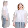 BP TRENDZ Rain Ponchos for Adults 2 Packs, Reusable Rain Jacket Men and Women, Waterproof with Drawstring Hood, Portable Emergency Rain Poncho for Adults  White view 1