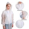 BP TRENDZ Rain Ponchos for Adults 2 Packs, Reusable Rain Jacket Men and Women, Waterproof with Drawstring Hood, Portable Emergency Rain Poncho for Adults  White view 2