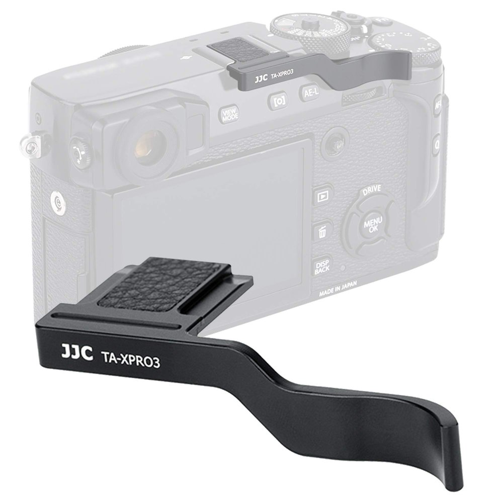 JJC TA-XPRO3 Thumbs Up Grip for Fuji X-Pro3 X-Pro2 X-Pro1 Camera, Hot Shoe Thumb Grip Comaptible with Fujifilm XPro3 XPro2 XPro1, Made of Premium Aluminium Alloy, Silicone pad Size 66.128.39mm