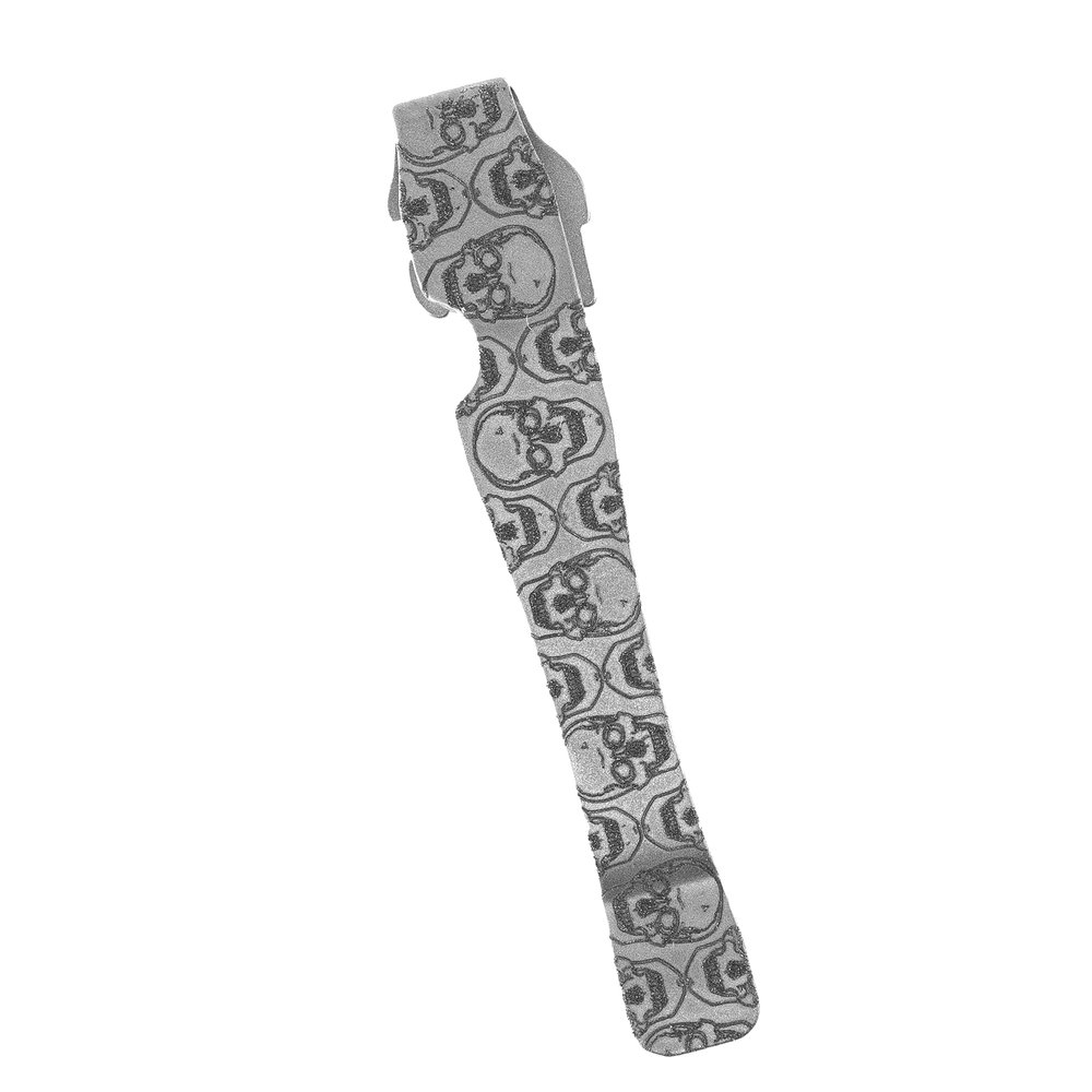 Donk! Pocket Clip for Wave, Wave Plus+, Alpha, Surge & Charge AL, ALX, Ti, XTi - Titanium TC4 - Custom Designs - Quick Release - Extra Carry Options - 'Numb Skulls'