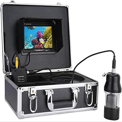 7 Inch Underwater Fishing Video Camera Fish Finder IP68 Waterproof 38 LEDs 360 Degree Rotating Camera