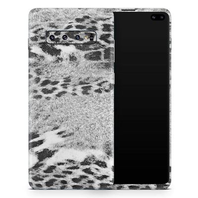 DesignSkinz White and Black Real Leopard Print | Protective Vinyl Decal Wrap Skin Cover Compatible with The Samsung Galaxy S20 Plus (Full-Body, Screen Trim & Back Glass Skin)