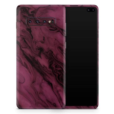 DesignSkinz Black & Pink Marble Swirl V1 2 | Protective Vinyl Decal Wrap Skin Cover Compatible with The Samsung Galaxy S20 Plus (Full-Body, Screen Trim & Back Glass Skin)