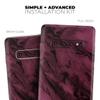 DesignSkinz Black & Pink Marble Swirl V1 2 | Protective Vinyl Decal Wrap Skin Cover Compatible with The Samsung Galaxy S20 Plus (Full-Body, Screen Trim & Back Glass Skin) view 4