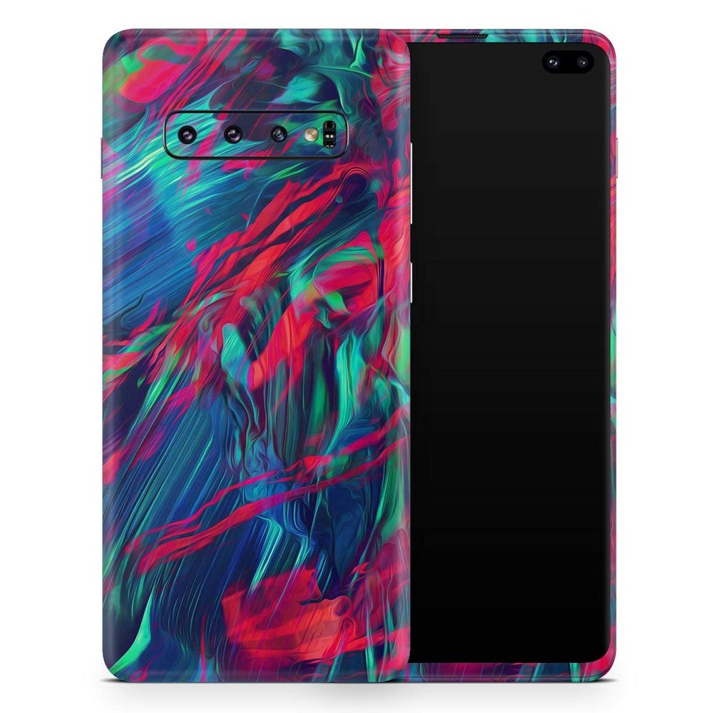 DesignSkinz Liquid Abstract Paint Remix V4 | Protective Vinyl Decal Wrap Skin Cover Compatible with The Samsung Galaxy S20 Plus (Full-Body, Screen Trim & Back Glass Skin)