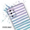 DesignSkinz Purple to Green Watercolor Ombre Stripes | Protective Vinyl Decal Wrap Skin Cover Compatible with The Samsung Galaxy S20 Plus (Full-Body, Screen Trim & Back Glass Skin) view 3
