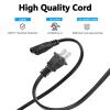 2 Prong Polarized Power Cord for Vizio E-M-Series Smart HDTV, Vizio Sound Bar AC Power Cable Replacement view 3