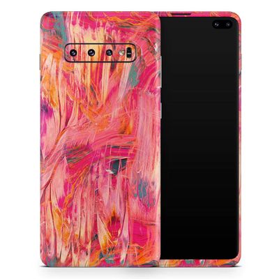 DesignSkinz Liquid Abstract Paint Remix V61 | Protective Vinyl Decal Wrap Skin Cover Compatible with The Samsung Galaxy S10 (Full-Body, Screen Trim & Back Glass Skin)