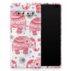 DesignSkinz Sacred Red Elephant and Polkadots | Protective Vinyl Decal Wrap Skin Cover Compatible with The Samsung Galaxy S10e (Full-Body, Screen Trim & Back Glass Skin) view 1