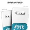 DesignSkinz Never Give Up! | Protective Vinyl Decal Wrap Skin Cover Compatible with The Samsung Galaxy S10 Plus (Full-Body, Screen Trim & Back Glass Skin) view 4