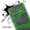 DesignSkinz Dark Green and Gray Digital Camouflage | Protective Vinyl Decal Wrap Skin Cover Compatible with The Samsung Galaxy S10 Plus (Full-Body, Screen Trim & Back Glass Skin) view 3