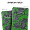 DesignSkinz Dark Green and Gray Digital Camouflage | Protective Vinyl Decal Wrap Skin Cover Compatible with The Samsung Galaxy S10 Plus (Full-Body, Screen Trim & Back Glass Skin) view 4
