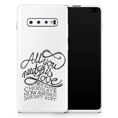 DesignSkinz Love and Chocolate | Protective Vinyl Decal Wrap Skin Cover Compatible with The Samsung Galaxy S10e (Full-Body, Screen Trim & Back Glass Skin)