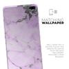 DesignSkinz Purple Marble & Digital Silver Foil V4 | Protective Vinyl Decal Wrap Skin Cover Compatible with The Samsung Galaxy S9 Plus (Full-Body, Screen Trim & Back Glass Skin) view 2
