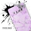 DesignSkinz Purple Marble & Digital Silver Foil V4 | Protective Vinyl Decal Wrap Skin Cover Compatible with The Samsung Galaxy S9 Plus (Full-Body, Screen Trim & Back Glass Skin) view 3